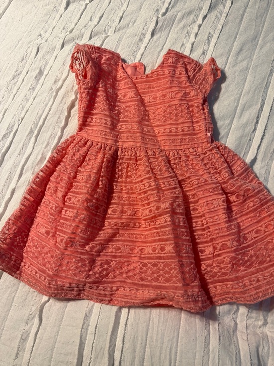 Carter's Other - Carter's Coral Lace Casual Dress with Flutter Sleeves